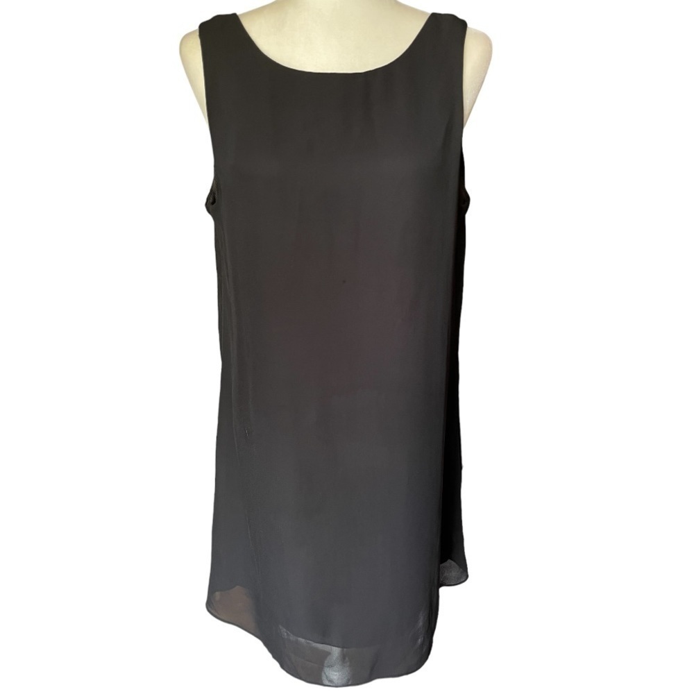 R.j. Collection Sleeveless Sheer Midi Dress Black 14
